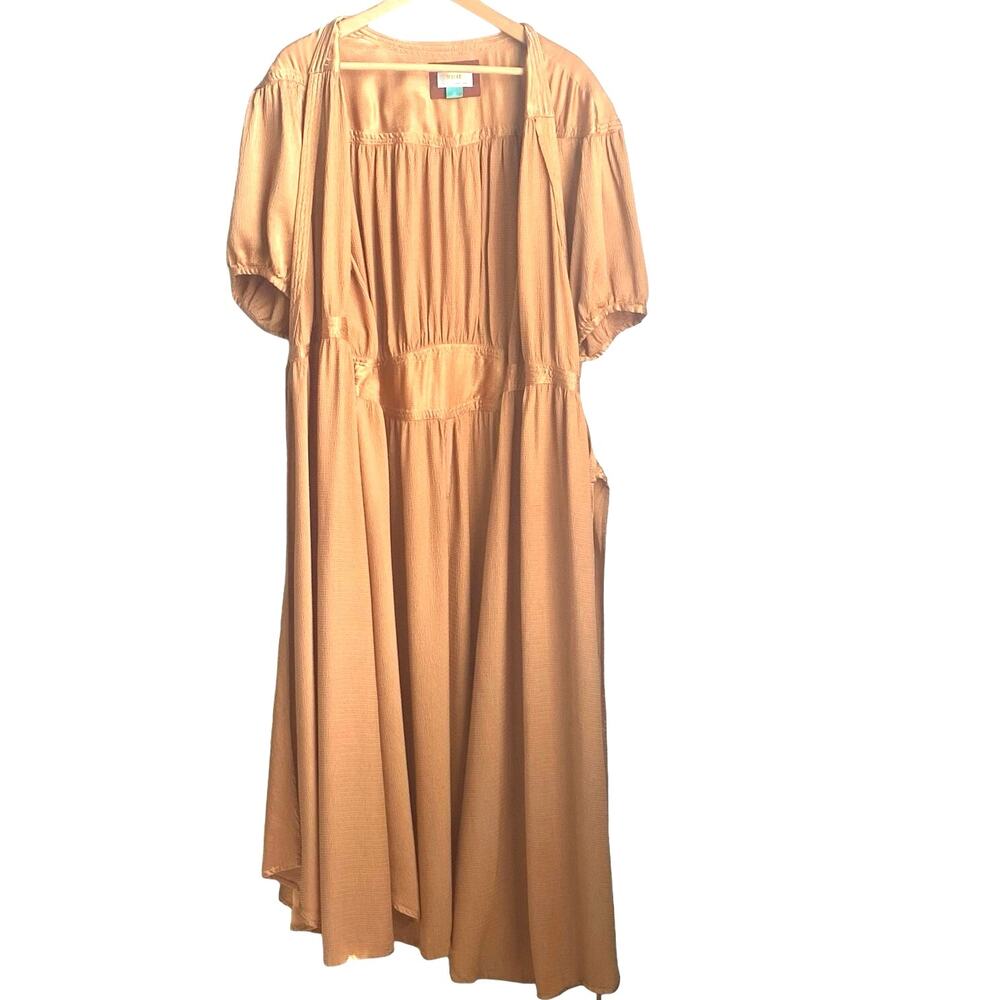 Anthropologie Maeve Gold Midi Dress - Picture 8 of 14